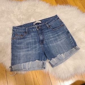 Levi's mid-rise denim cut-off shorts
